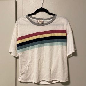 Used rainbow tee. Semi see through